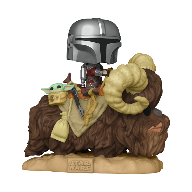 Funko POP! Deluxe: The Mandalorian - Mandalorian on Bantha with Child in Bag up for pre-order!